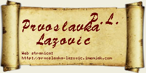 Prvoslavka Lazović vizit kartica
